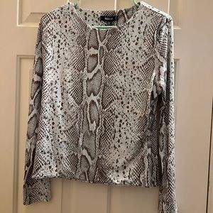 NWT Missguided Snake Print Top Size 14